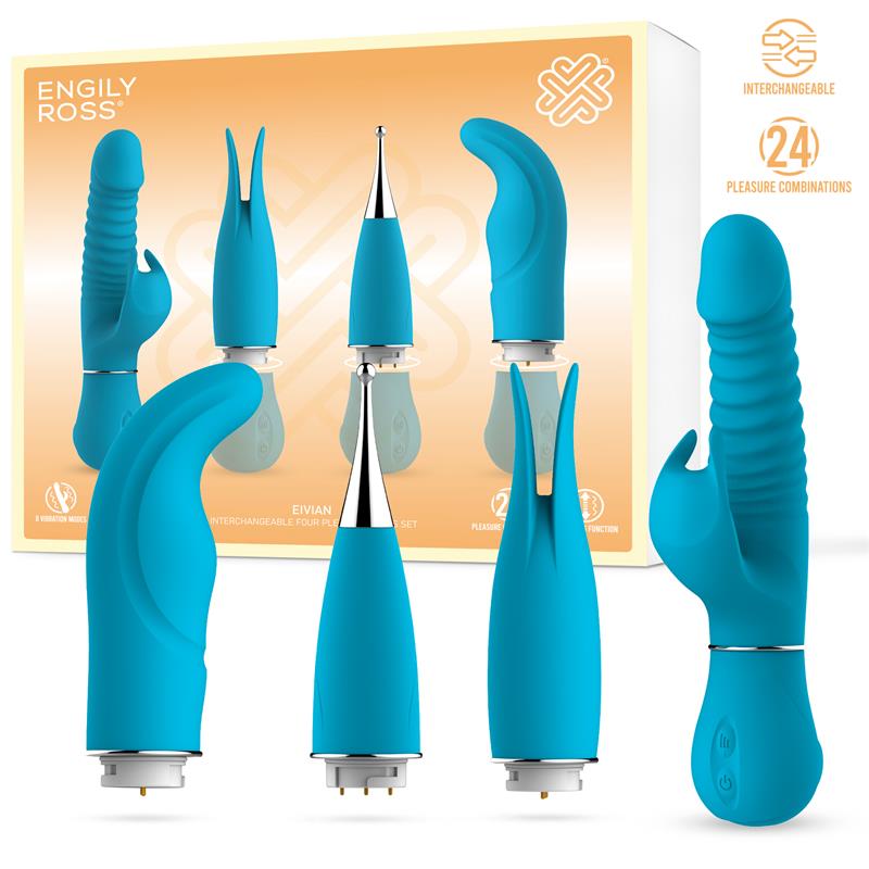 Eivian Interchangeable 4 Pieces Set Vibration and Thrusting