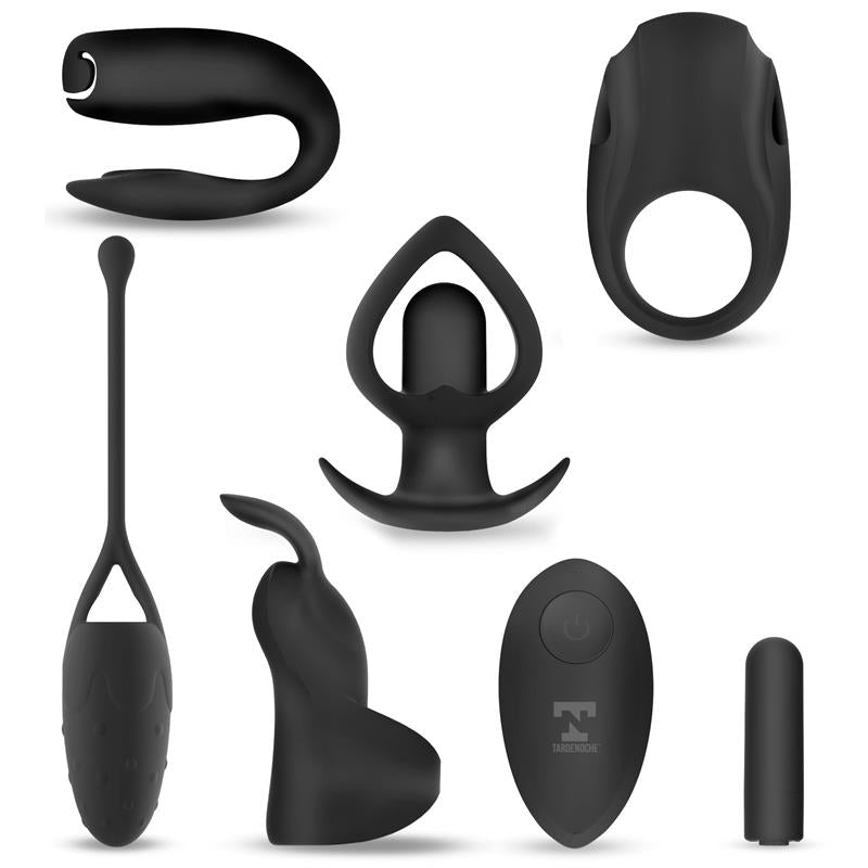 Six In One Vibrating Bullet and 6 Silicone Accessories Kit