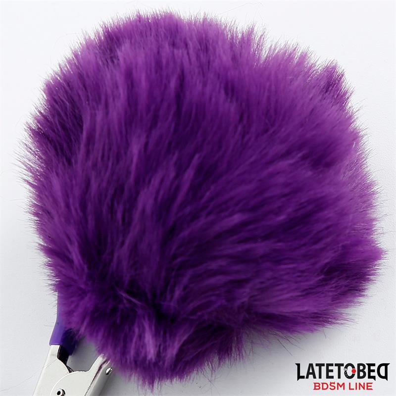 Nipple Clamps with Purple Fur