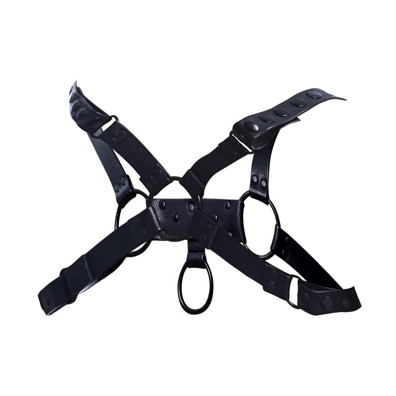 Party Black Chest Harness Adjustable One Size