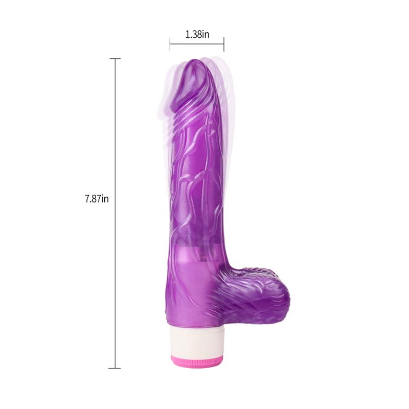 Multi Speed Vibe Realistic Purple 20 cm