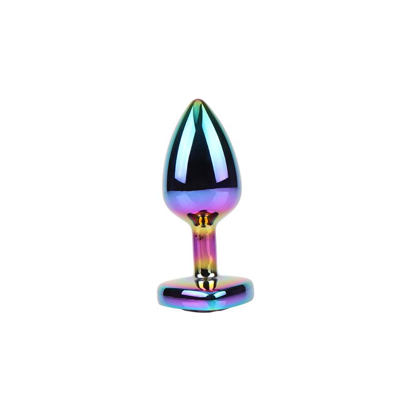 Rainbow Heart Gem Plug Size S