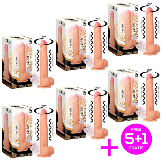 Pack 51 Magnus 30 Realistic Dildo Vibrator and Rotator Liquid Silicone