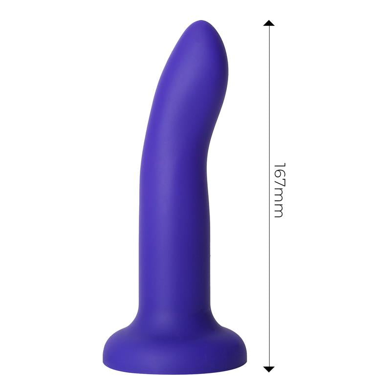 Vibrating Color Changing Dildo Blue to Purple Size M 17 cm