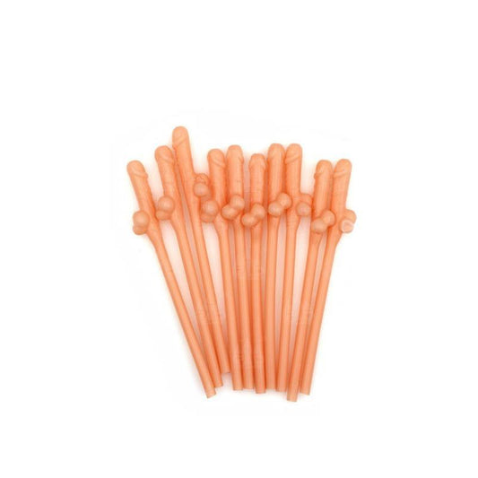 Penis Shaped Straws Pack of 10