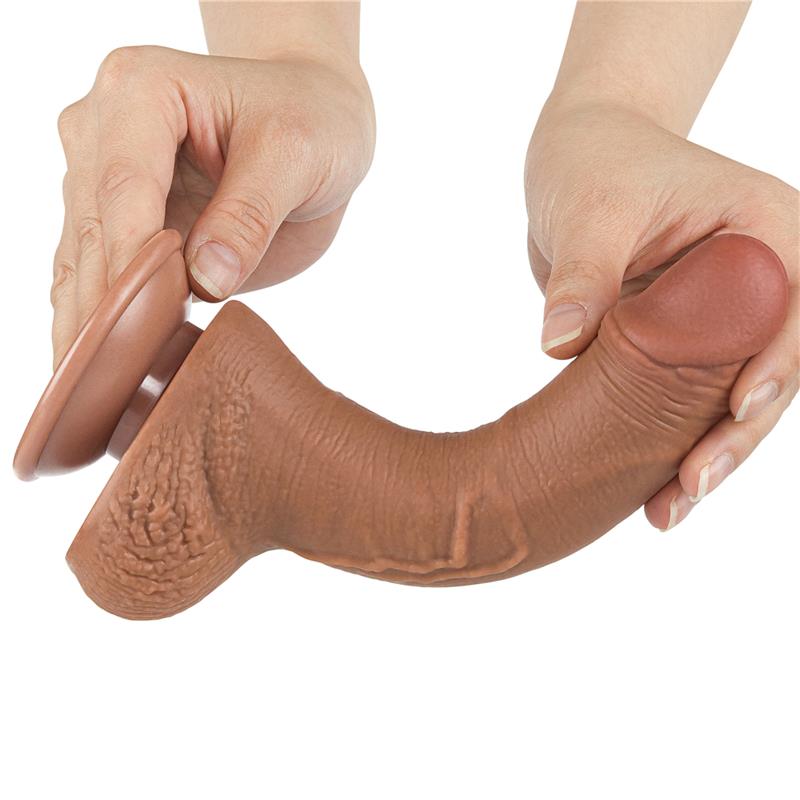 Dildo Sliding Skin 75 Brown