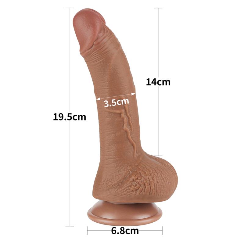 Dildo Sliding Skin 75 Brown