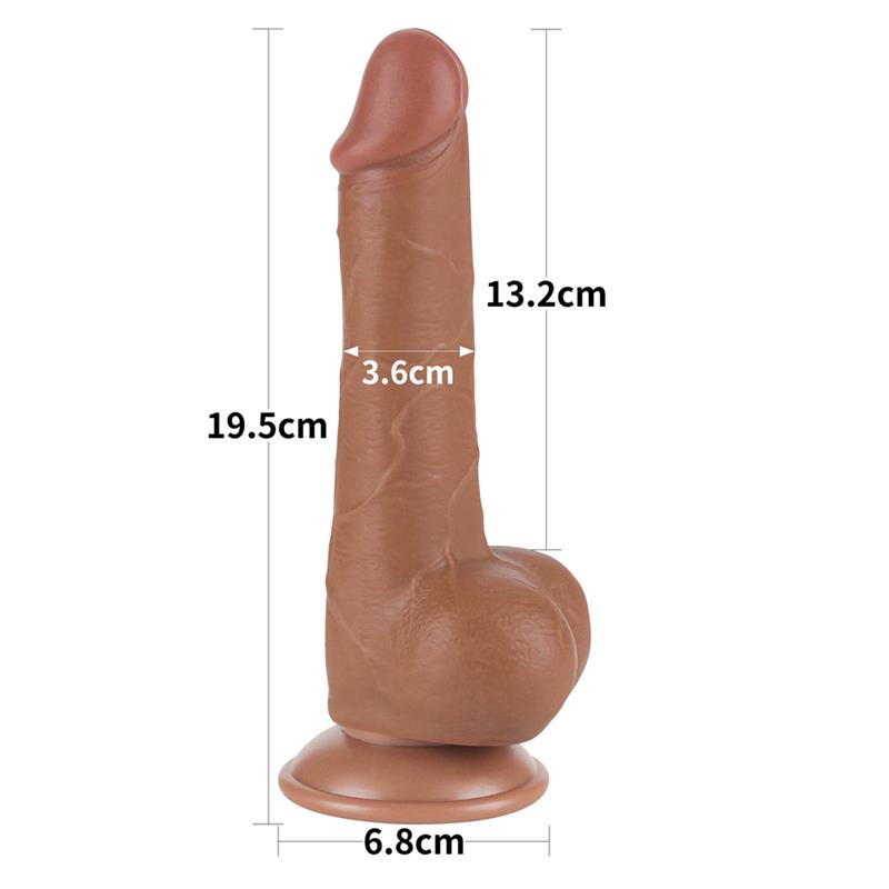 Dildo Sliding Skin 75 Brown