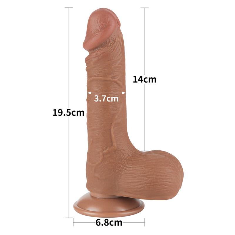 Dildo Sliding Skin 75 Brown