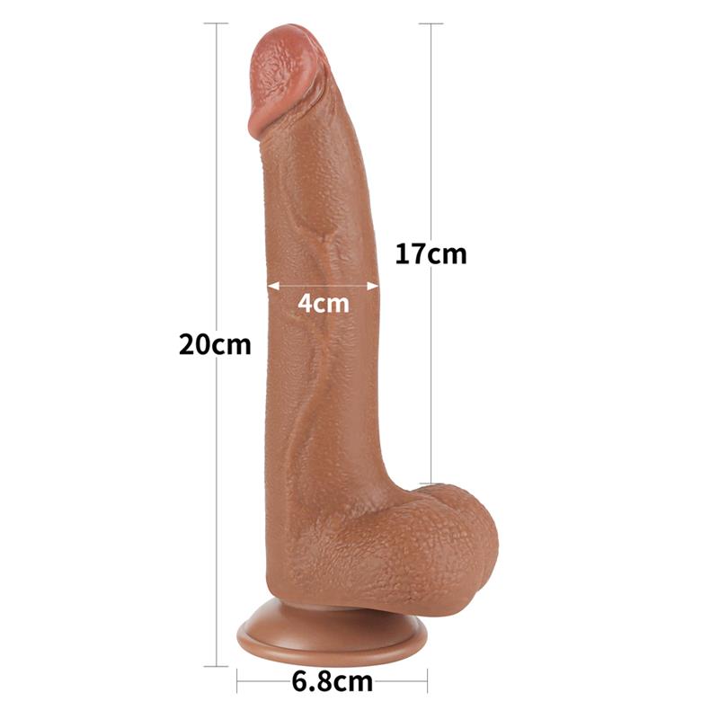 Dildo Sliding Skin 85 Brown