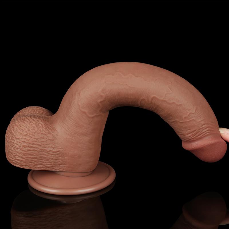 Dildo Sliding Skin 9 Brown