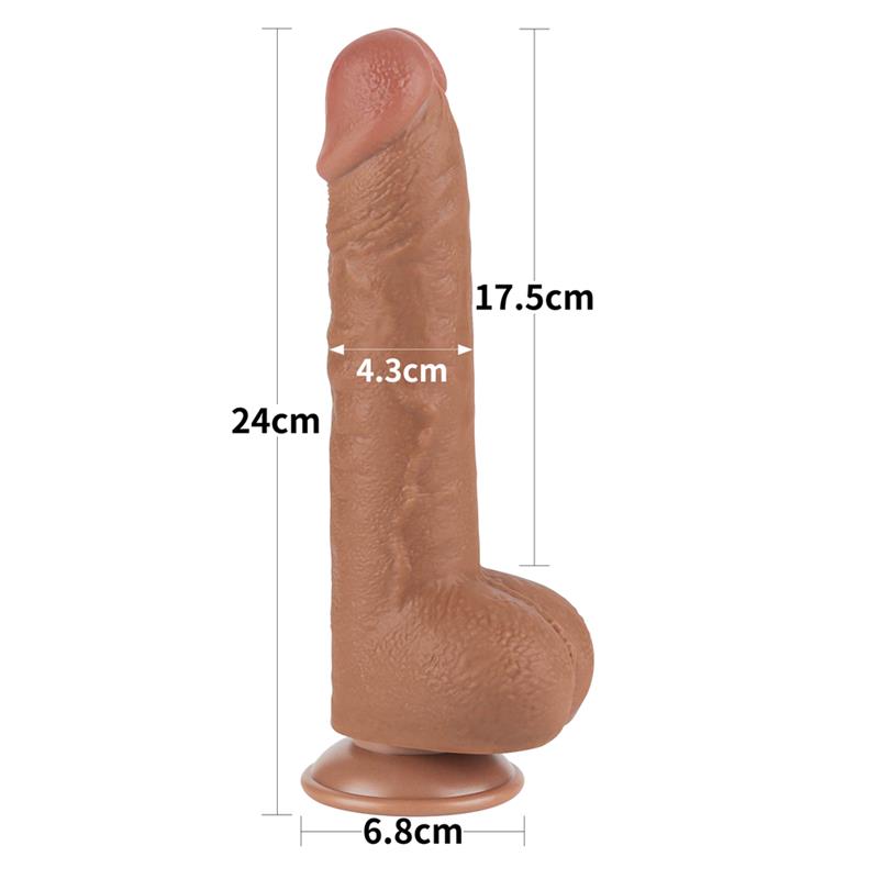 Dildo Sliding Skin 95 Brown