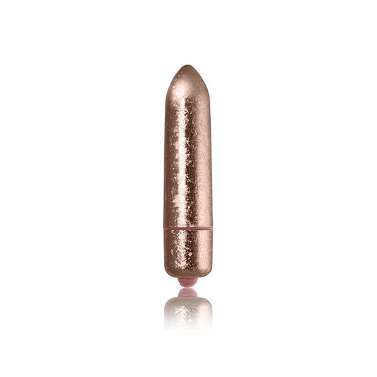 Vibrating Bullet Frosted Fleurs Crystal Rose Gold