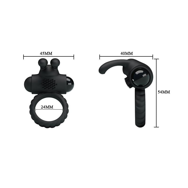 Vibrating Cock Ring Eudora Black