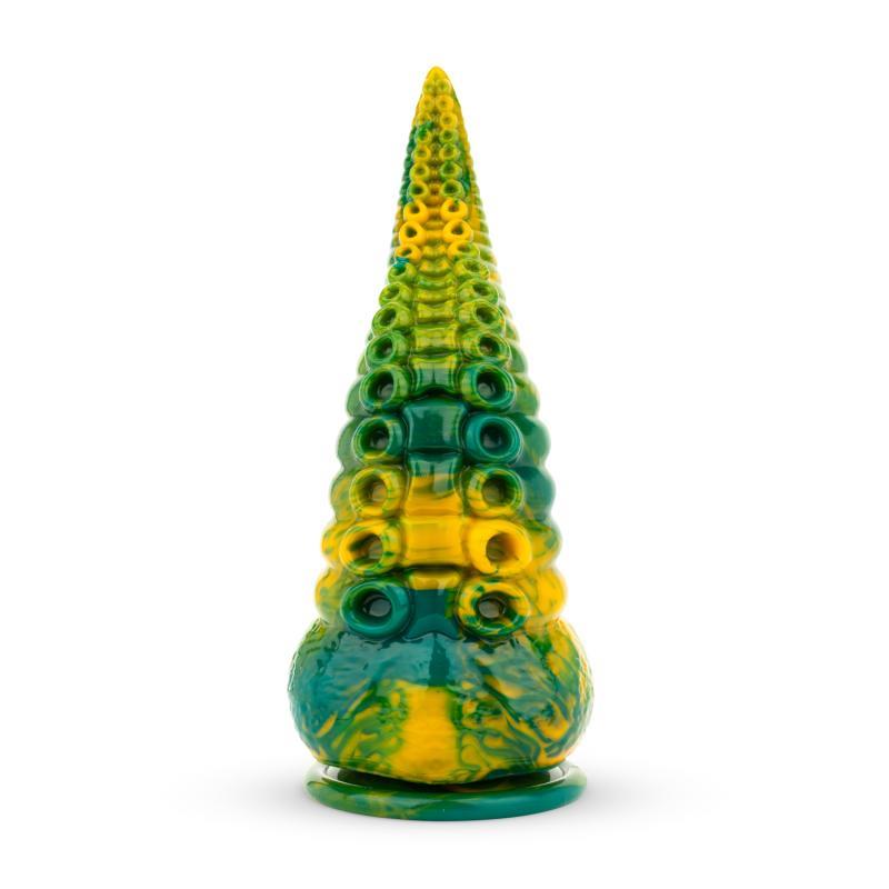 Tentacle Delight Green and Yellow Dildo 224 cm 88