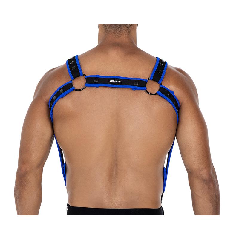 H4RNESS05 Chest Harness Neon Electric Blue One Size