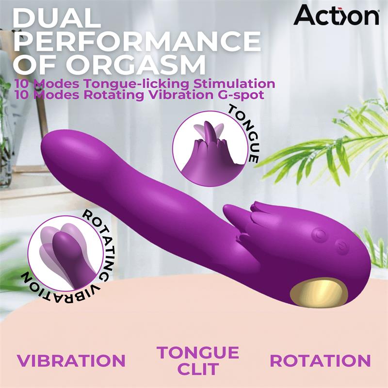 Toka Vibe with Swinging 360º and Stimulating Licking Tongue