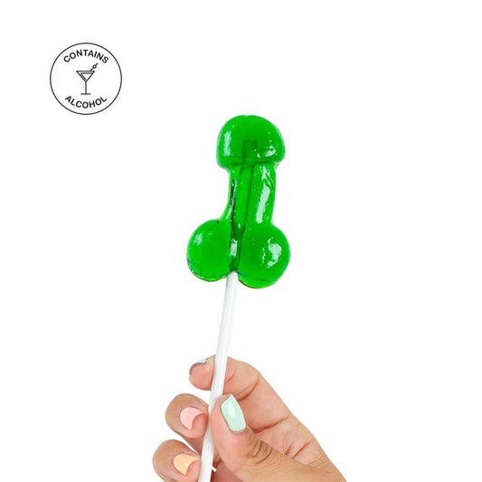 Penis Shaped Lollipop Mojito Flavor with Alcohol