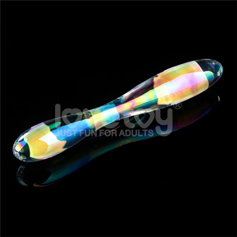 Glow in the Dark Glass Dildo Twilight Gleam Double Delight