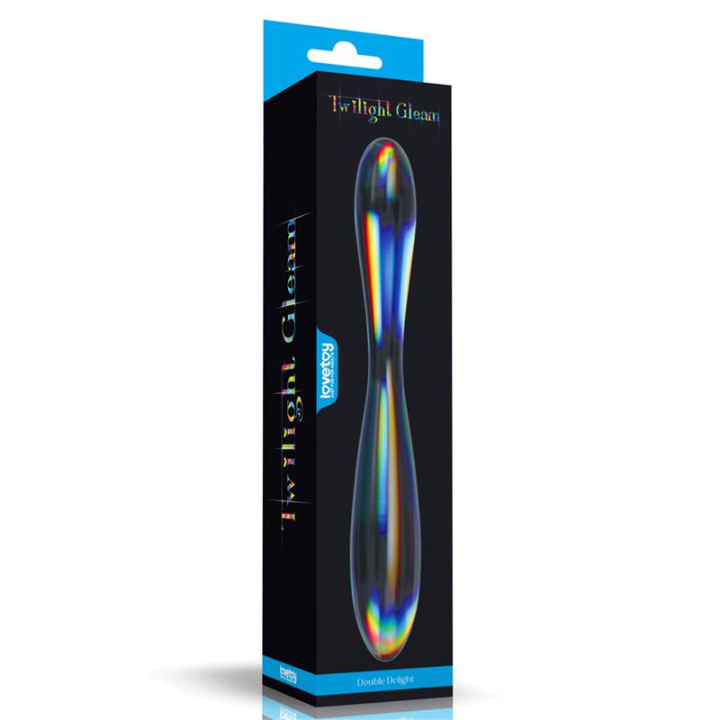 Glow in the Dark Glass Dildo Twilight Gleam Double Delight