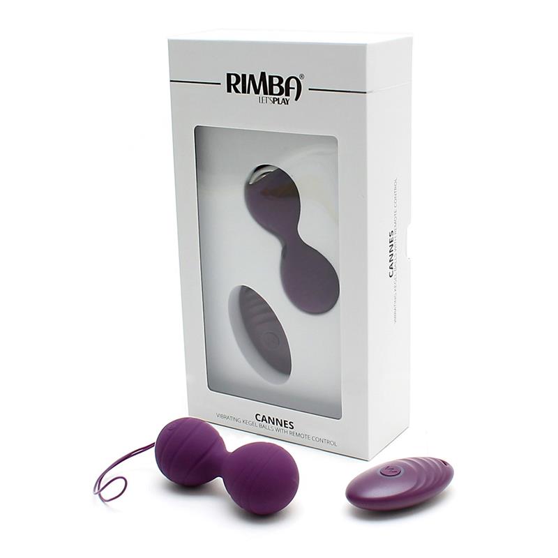 Vibrating Kegel Balls with Remote Control Cannes Purple