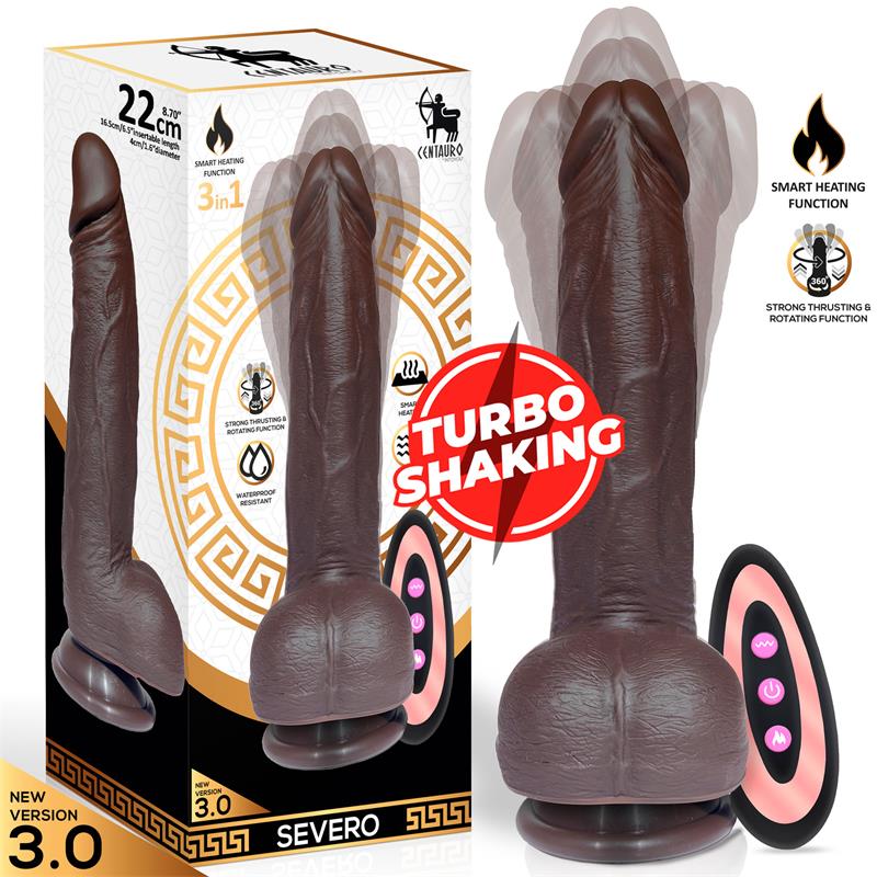 Severo Realistic Turbo Shaking Dildo Thrusting 360º Rotation Remote Control Heat Effect