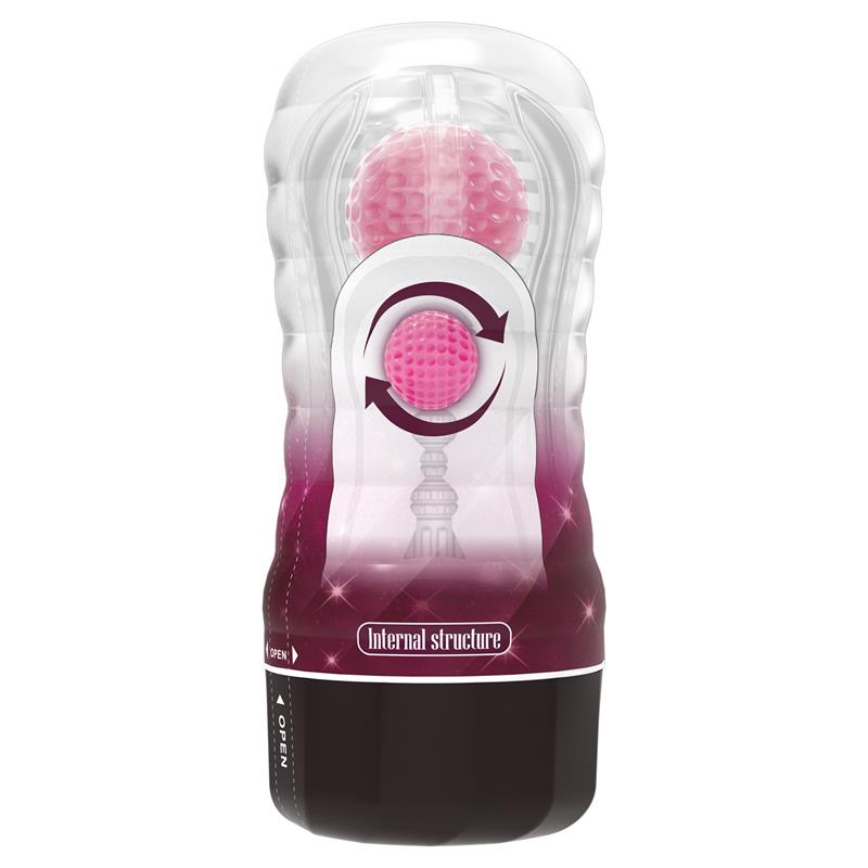 Black Hole Ball Rolling Masturbator Cup Pink