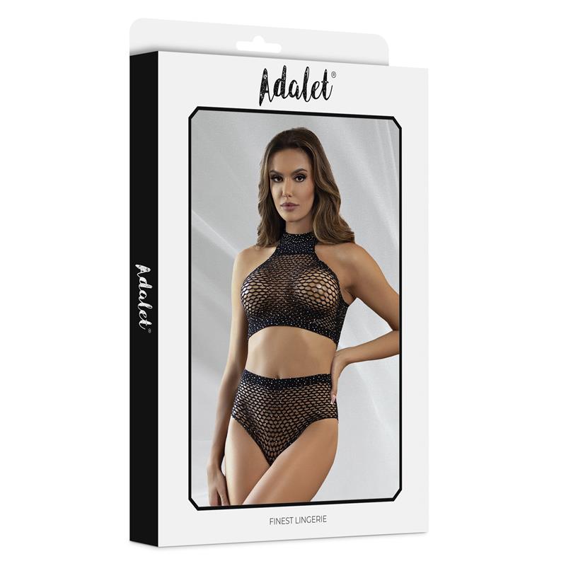 Marga Top and Panties Fishnet Set