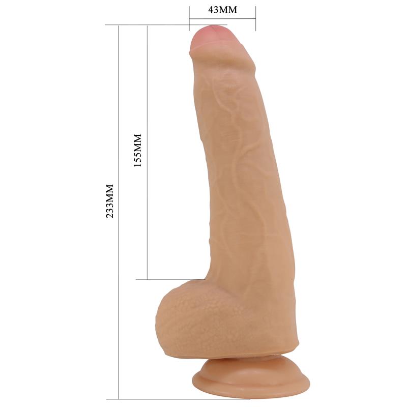 Sliding Skin Realistic Dildo with Testicles 233 cm