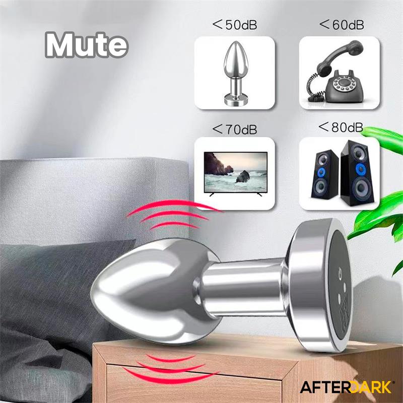 Dimpor Chrome Anal Plug with Vibration and Magnetic USB Size M