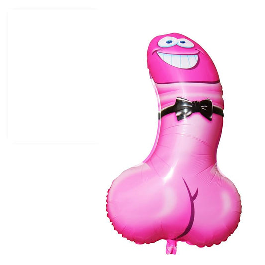 Polyamide balloon in the shape of a pink penis 90 cm