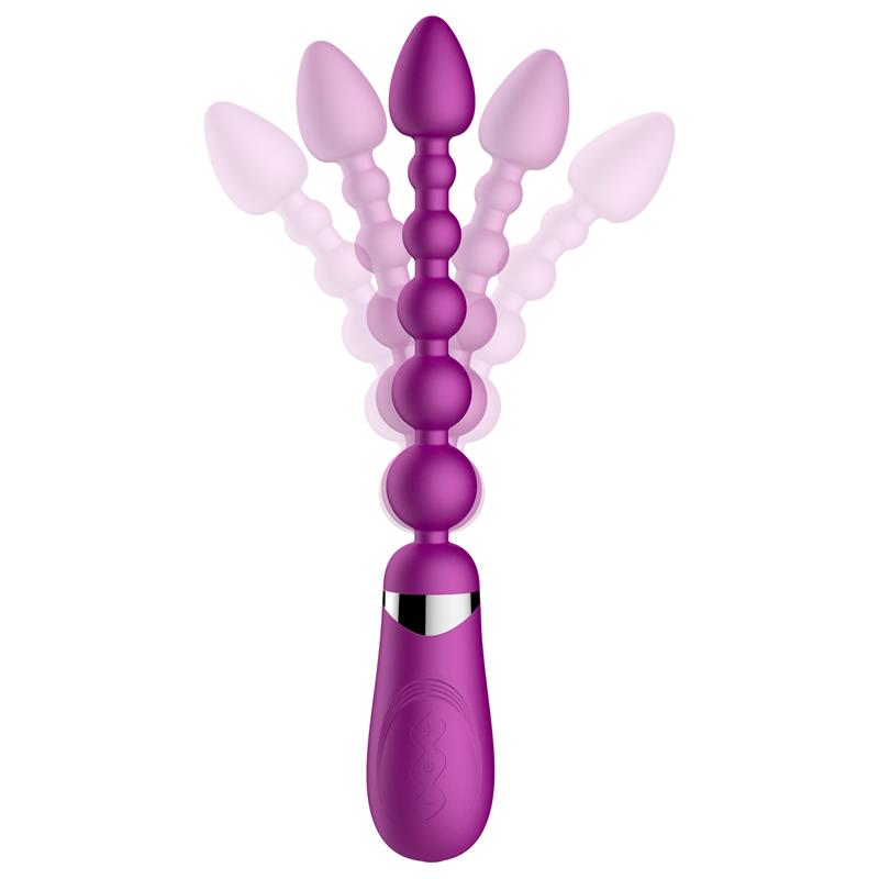 No Five Bendable Anal Beads and Vibrator USB Silicone