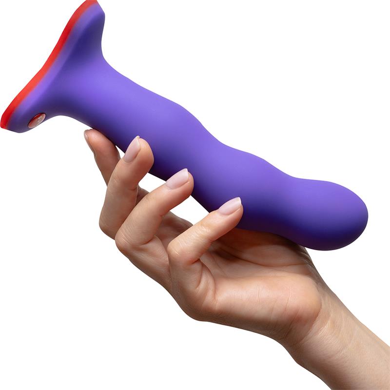 Bouncer Dildo with Internal Beads Flashy Purple