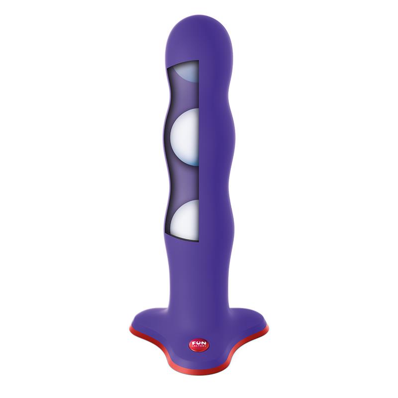 Bouncer Dildo with Internal Beads Flashy Purple