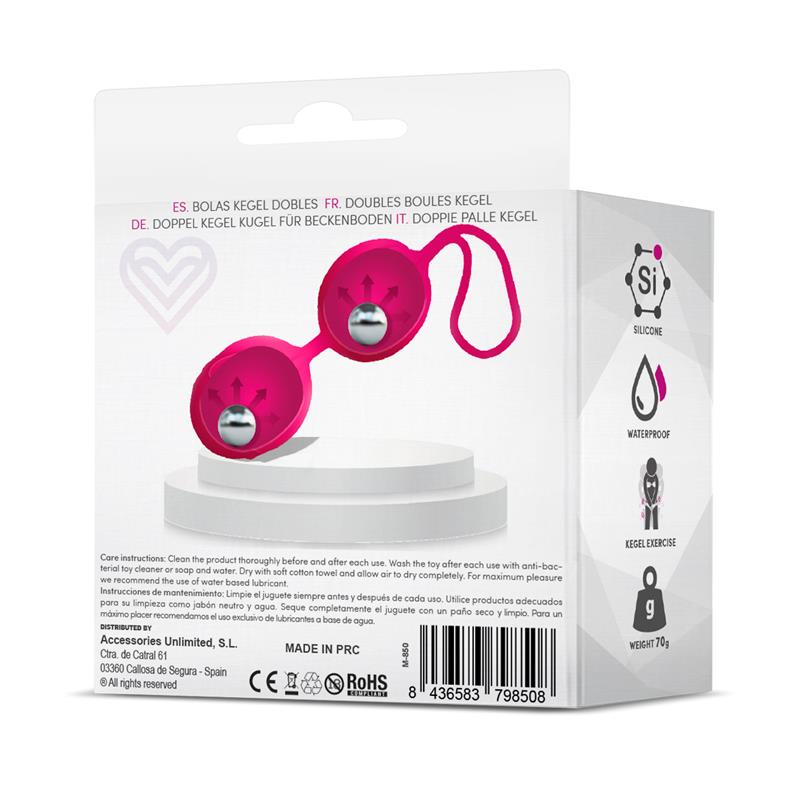 Geisha Double Kegel Balls Rose Red 70 gr