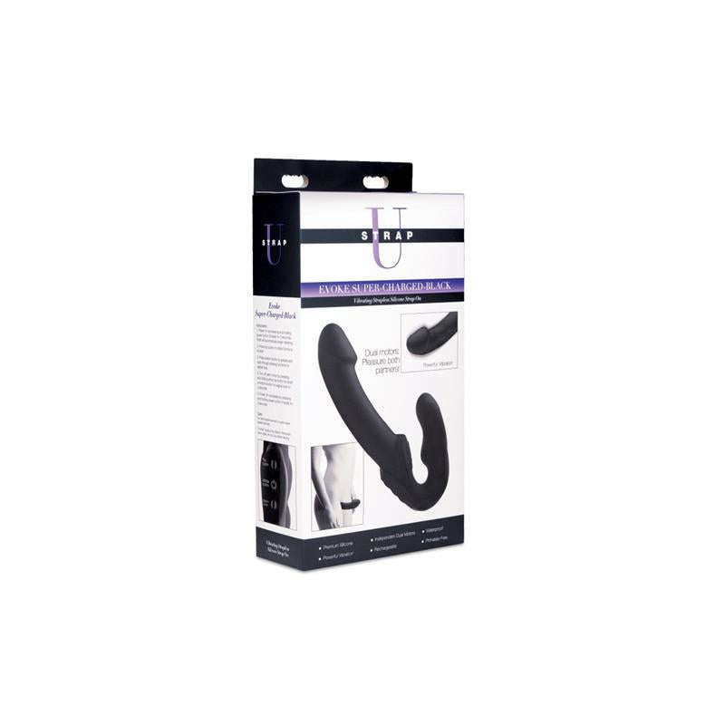 Evoke Vibrating Strapless Strap On Black