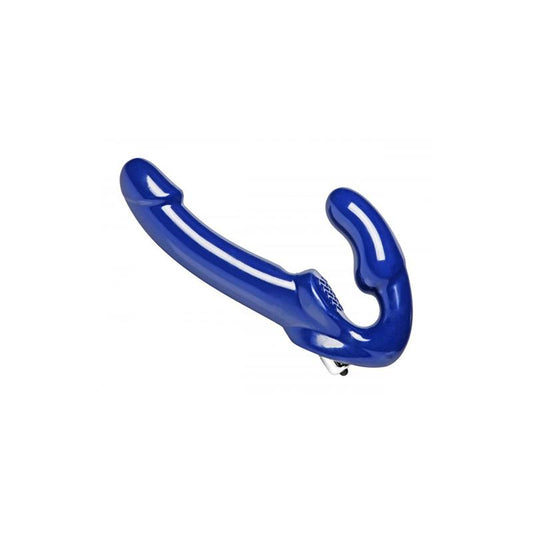 Revolver II Vibrating Strapless Strap On Dildo Blue