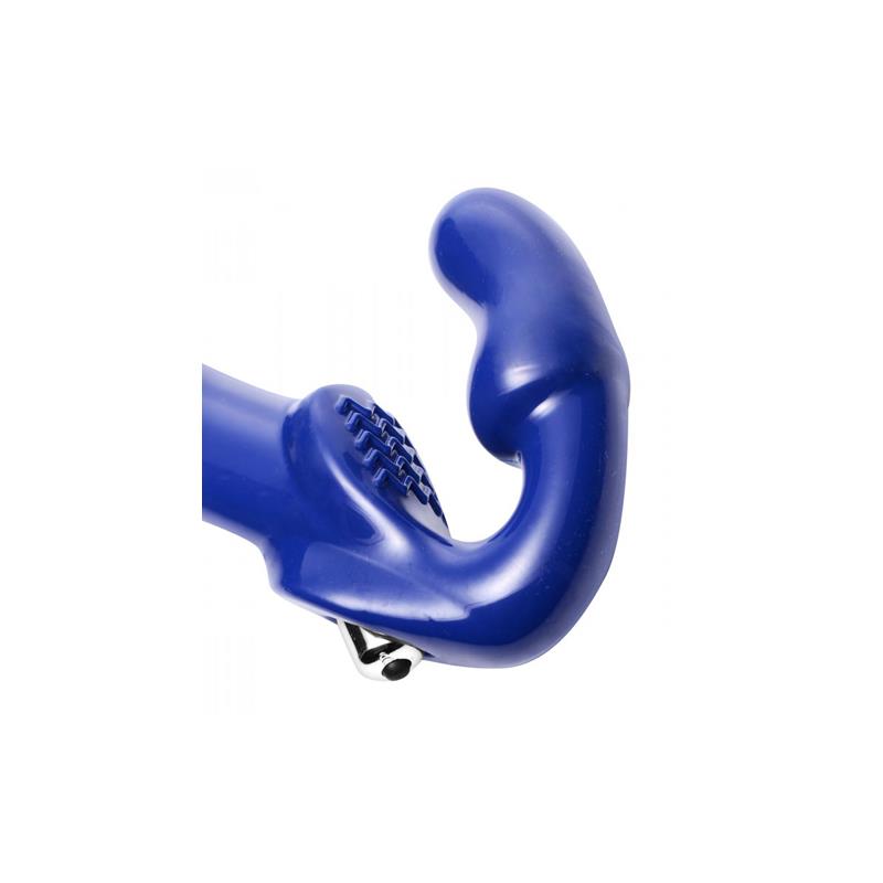 Revolver II Vibrating Strapless Strap On Dildo Blue