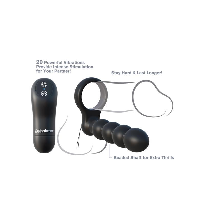 Fantasy C Ringz Remote Control Double Penetrator Black