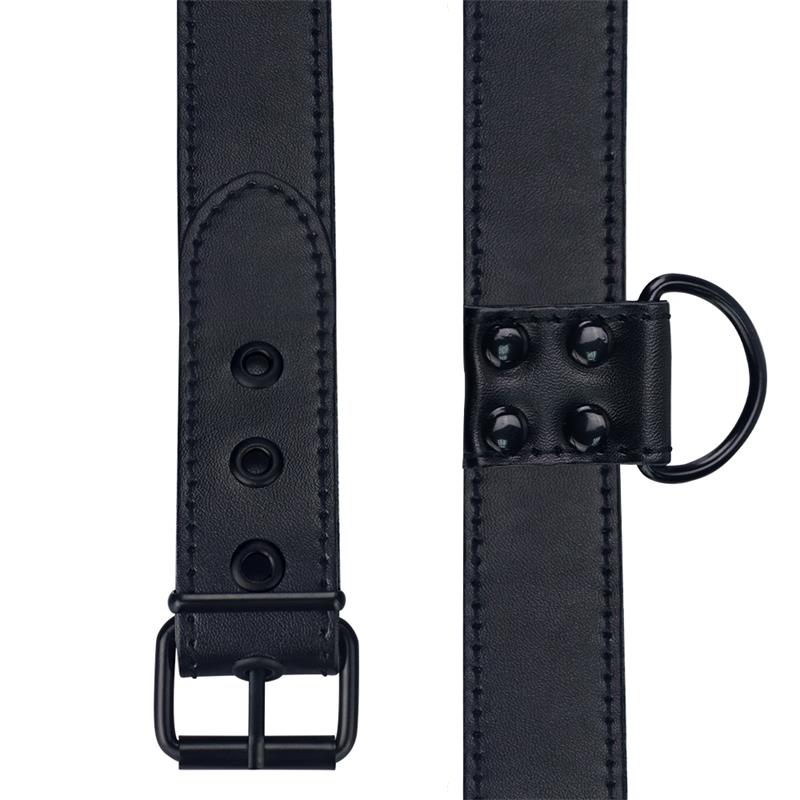 Collar with Leash Black Matt