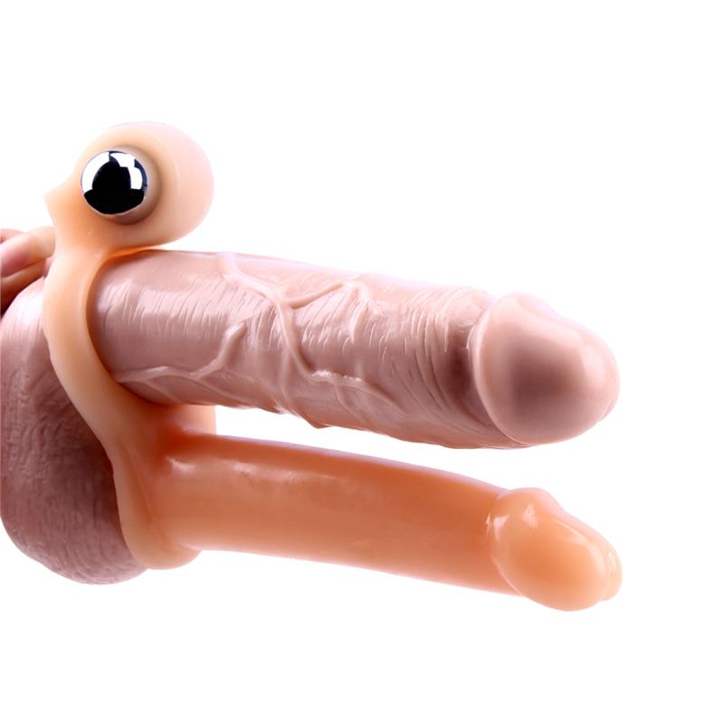 Penis Sleeve with Vibration 155 cm Flesh