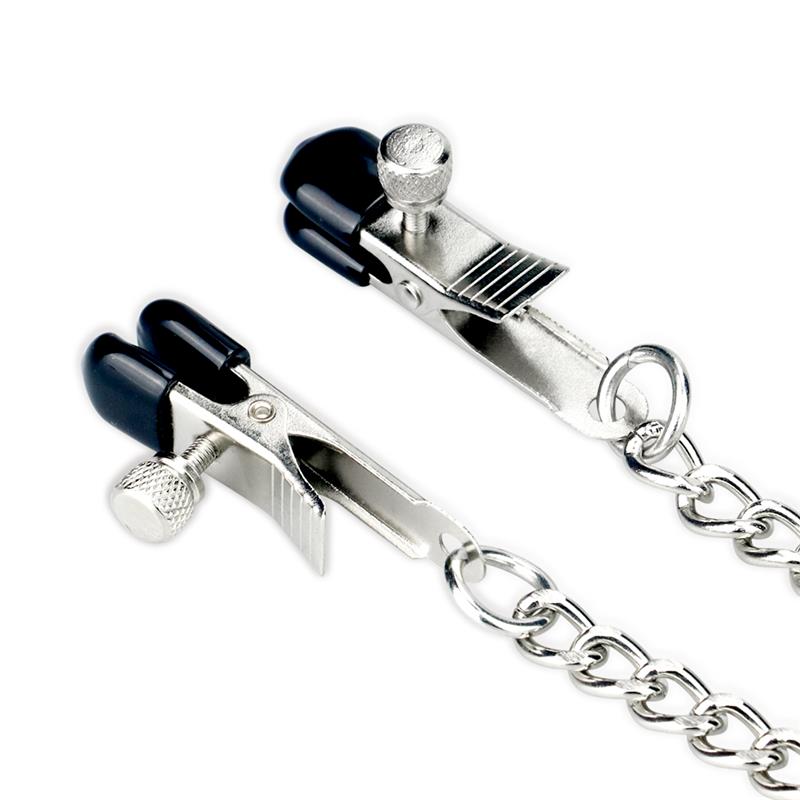 Ball Gag with Nipple Clamp Silver