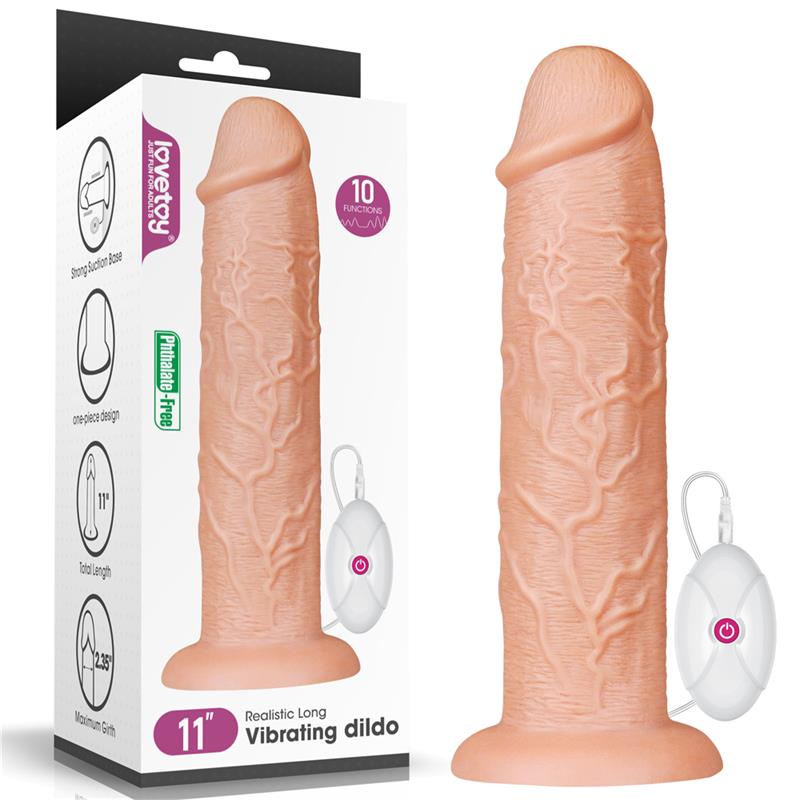 Dildo King 11 with Vibration Flesh