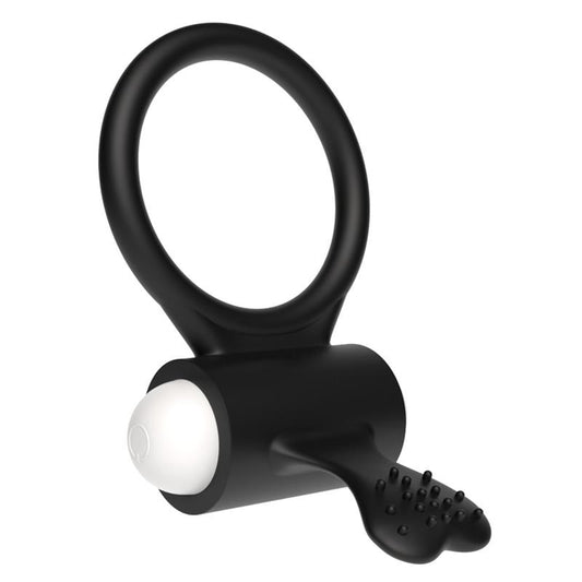 Vibrating Cockring Power Clit Black