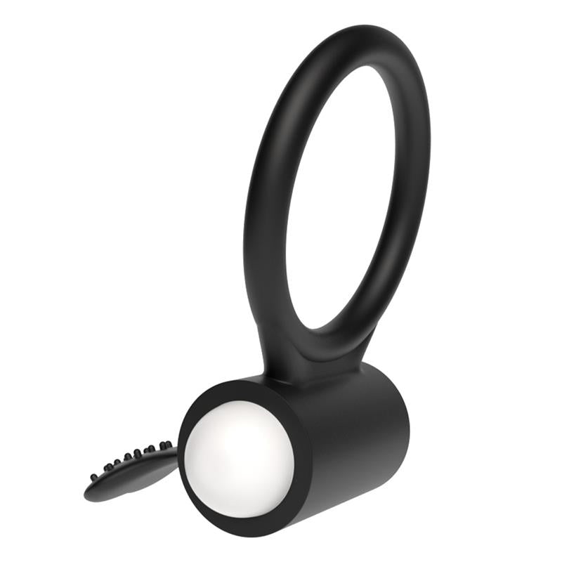 Vibrating Cockring Power Clit Black