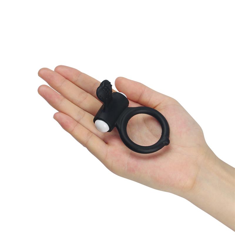 Vibrating Cockring Power Clit Black