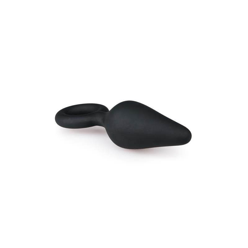 Black Buttplugs With Pull Ring Large