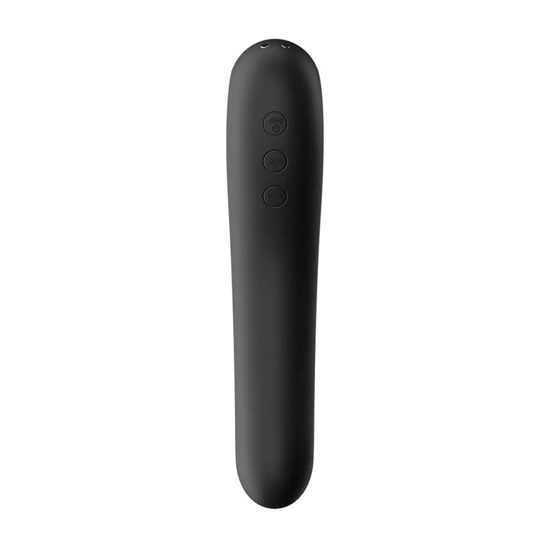 Dual Kiss Clitoris Sucker and Vibe 2 in 1 Black