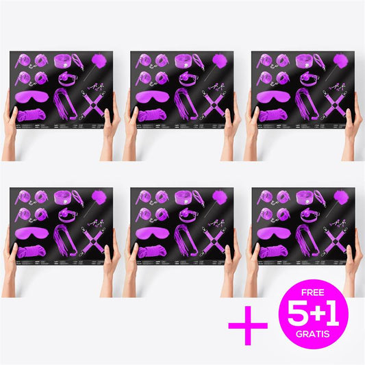 Pack 51 Bondage Set 10 Pieces Purple