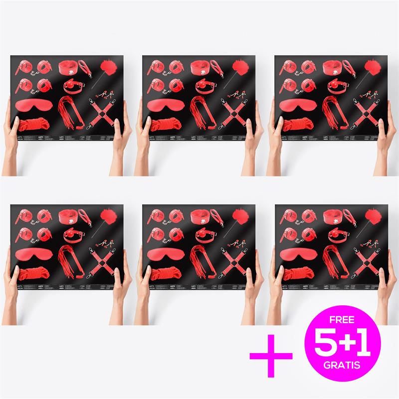 Pack 51 Bondage Set 10 Pieces Red